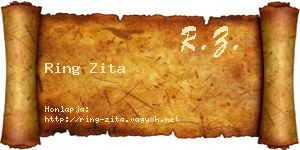 Ring Zita névjegykártya
