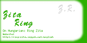 zita ring business card